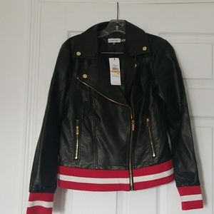 NWT Calvin Klein Leather Jacket